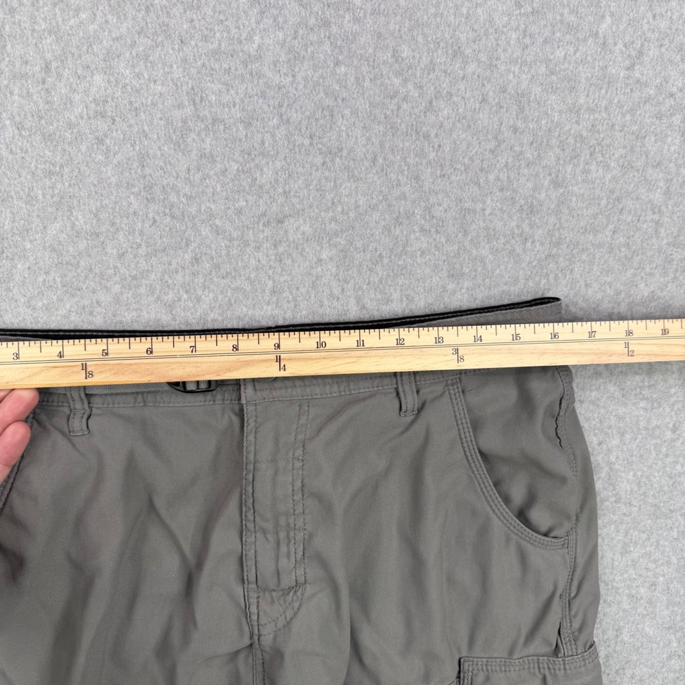 Prana Shorts Mens 33 Gray Zion Belted Cargo Hiking Outdoor Stretch Gorpcore - Picture 7 of 11